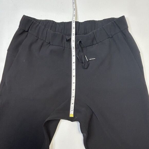 Lululemon On The Fly Crop Pants Womens 10 Black Woven 23" Ism Drawstring Pockets - Picture 13 of 14